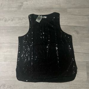 Women Sequin Tank Top Sleeveless Sparkle Shimmer‎ Vest Tops Glitter Camisole